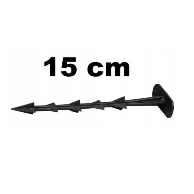 100 vienetų kaiščių inkarų, tvirtinančių 15cm agrotekstilę