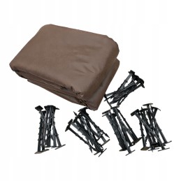 Ruda nuo piktžolių agrotekstilė žievės mulčiavimui 1,6x20 m + 50 inkarų