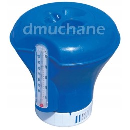 Baseino cheminių medžiagų dozatoriaus plūdė su oranžiniu termometru