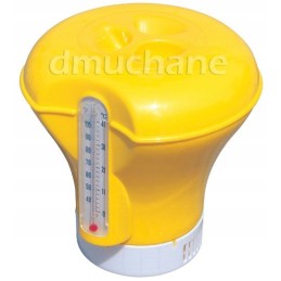 Baseino cheminių medžiagų dozatoriaus plūdė su oranžiniu termometru