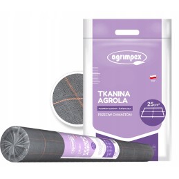 Polipropileno audinys agrola juodas 1,6mx 5m 100g/m2