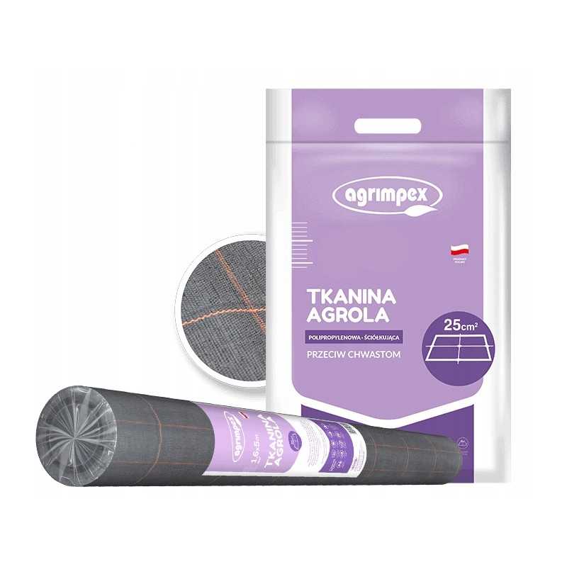 Polipropileno audinys agrola juodas 1,6mx 5m 100g/m2