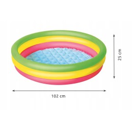 Pripučiamas baseinas, 3 žiedai, 102 cm, bestway 51104