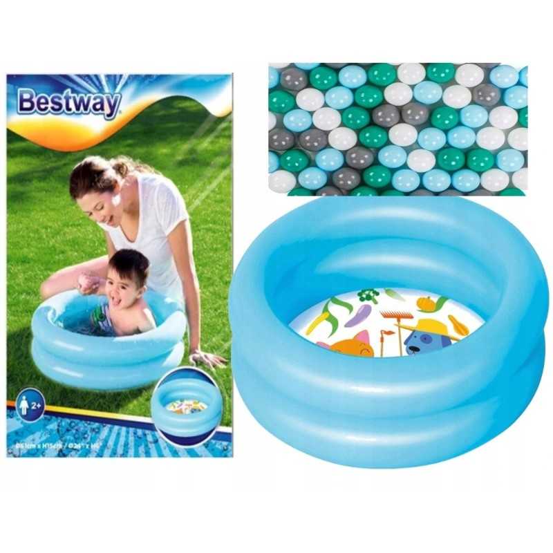 Pripučiamas maniežas su kamuoliu baseinu vaikams