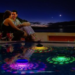 Disko namų baseino sodo apšvietimas