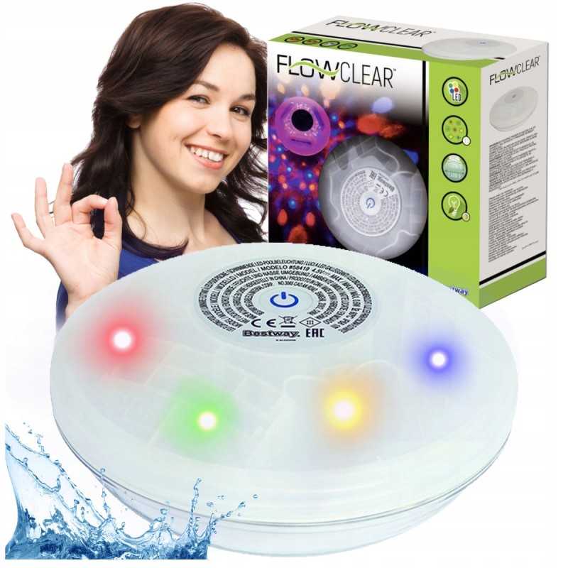 plaukiojanti spalvinga LED lempa, skirta bestway 58419 bansen