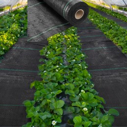 Agrotekstilė agrotekstilė juoda 90g 0,8x50m piktžolės uv3% kilimėlis nuo piktžolių