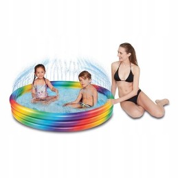 Apvalus pripučiamas baseinas su pripučiamomis grindimis, 102 cm