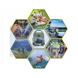 Kempingo saulės turistinis dušas 20l xxl su termometru