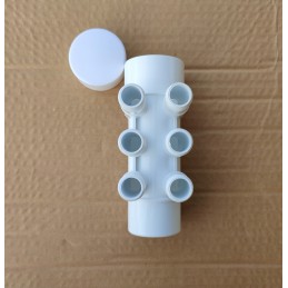 PVC kolektorius 6 vandens purkštukams sodo kubilui, sūkurinei voniai, vandens masažo statinėms