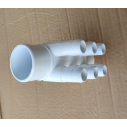 PVC kolektorius 6 vandens purkštukams sodo kubilui, sūkurinei voniai, vandens masažo statinėms