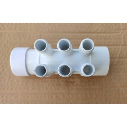 PVC kolektorius 6 vandens purkštukams sodo kubilui, sūkurinei voniai, vandens masažo statinėms