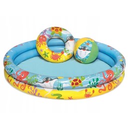 Bestway rinkinys plaukimo baseino irklavimo baseinas su kamuoliu 122cm 51124