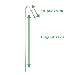 Inkaro kaiščiai geokratui geotinklas tinklelis plienas 40cm 48 vnt ekologinis kaištis