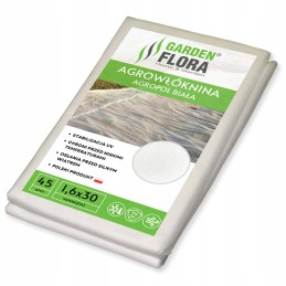 Balta agrotekstile 45g stipri lengva agrotekstile 1,6x30m rudens ziema