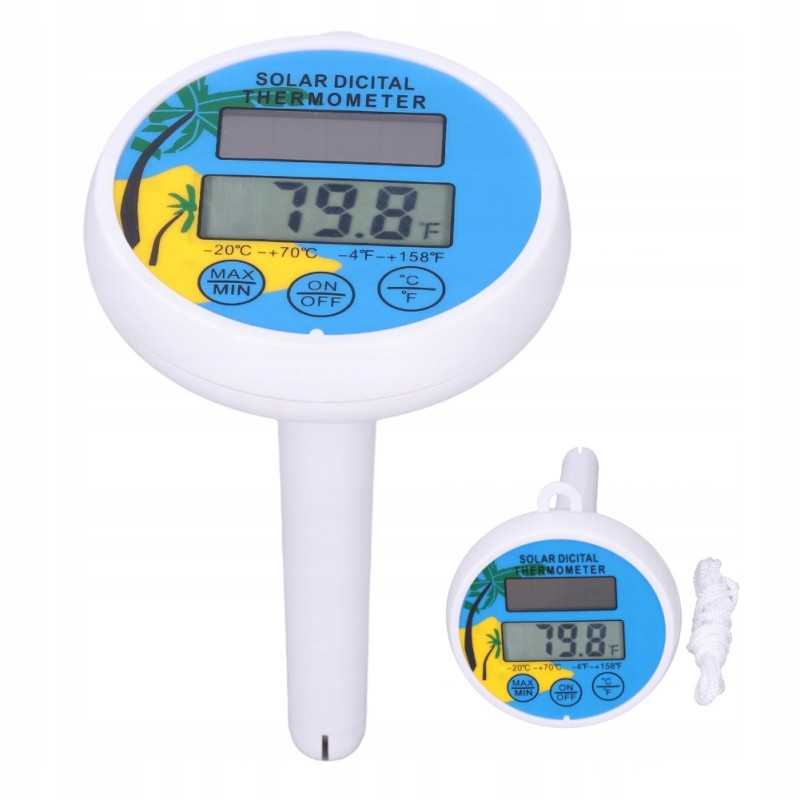 Saulės baseino termometras plūduriuojantis baseinas