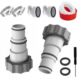 2vnt žarnų reduktoriaus adapterio adapterio baseino siurblio žarnos 32 38mm