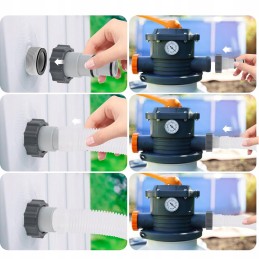 Žarnų jungtis siurbliams, žarnoms, baseinų adapteriui intex 4000 2500 2000
