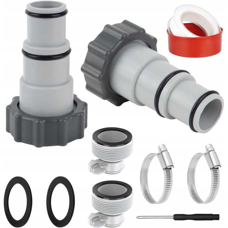 Sumažinimo jungtis siurblių žarnoms, žarnos baseinams, 2 vnt, adapteris intex 32 38 mm