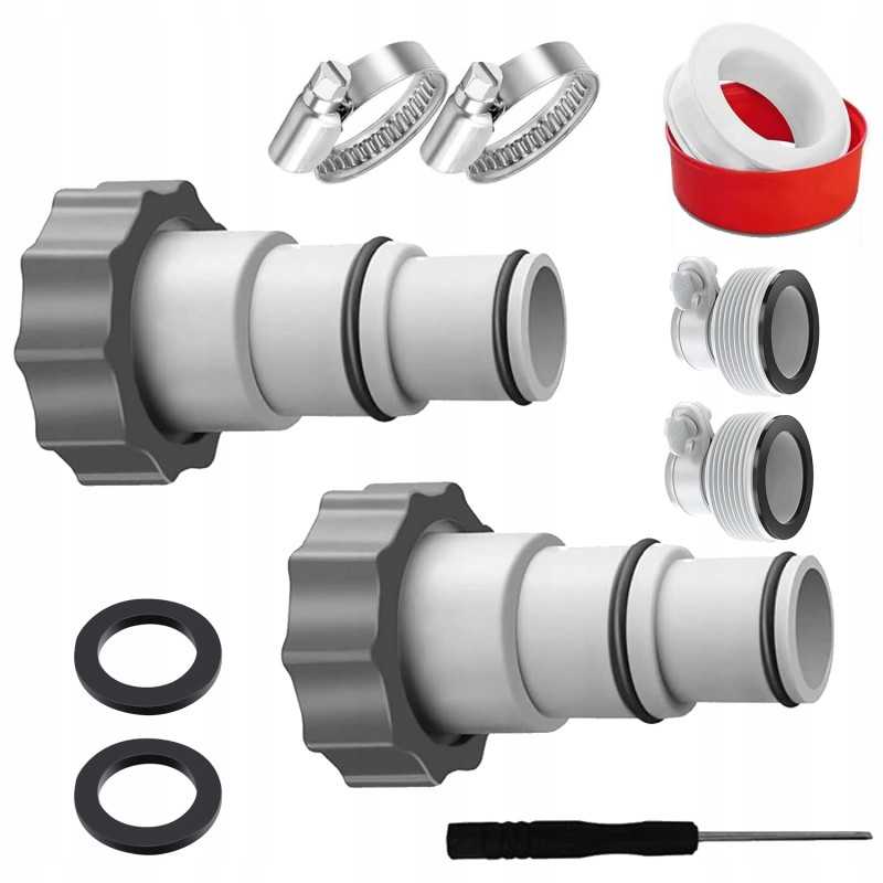 Sumažinimo jungtis siurblių žarnoms, baseino žarnoms, 2 vnt intex