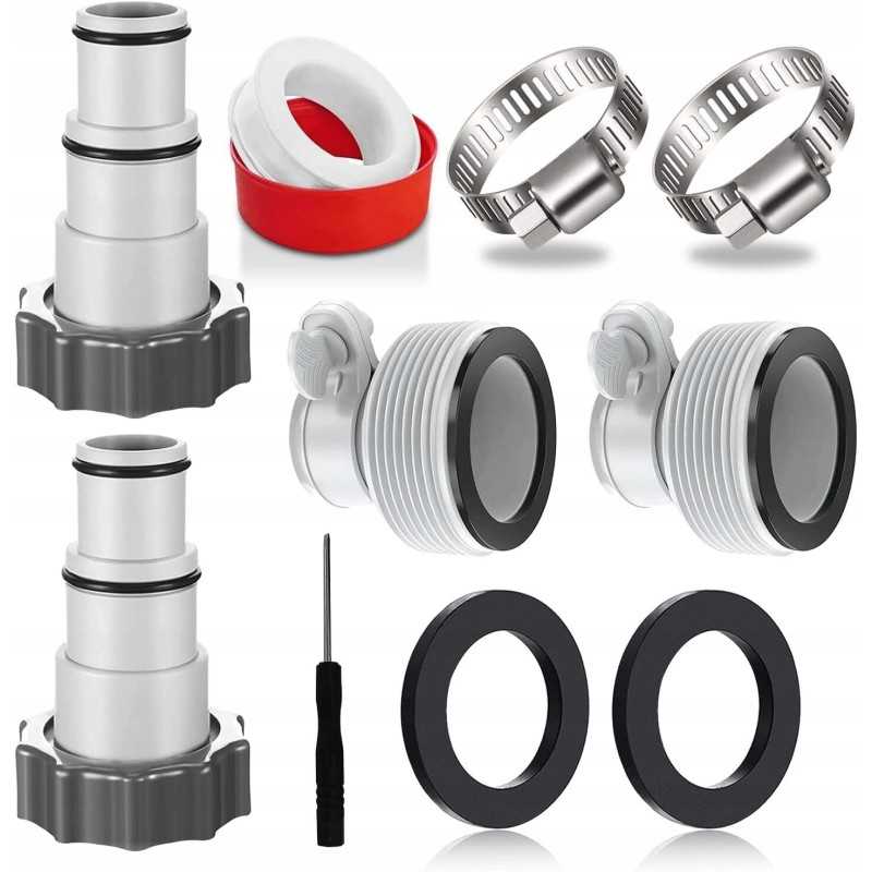 Sumažinimo jungtis siurblių žarnoms, žarnos baseinams, 32-38mm komplektas