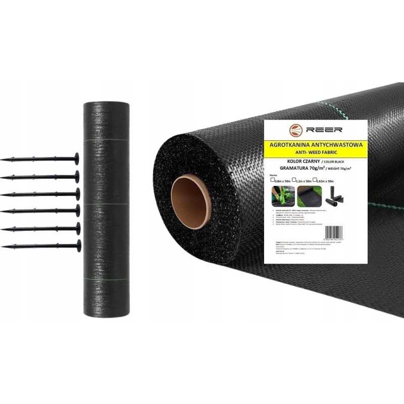 Agrotkanina 70g m2 1 1x50m premium uv 3 agrowloknina mat juodi inkarai