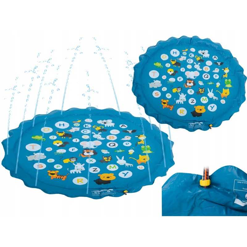 Purkštuvų vandens kilimėlis sodo fontanas dušo padėklas abėcėlė 170cm