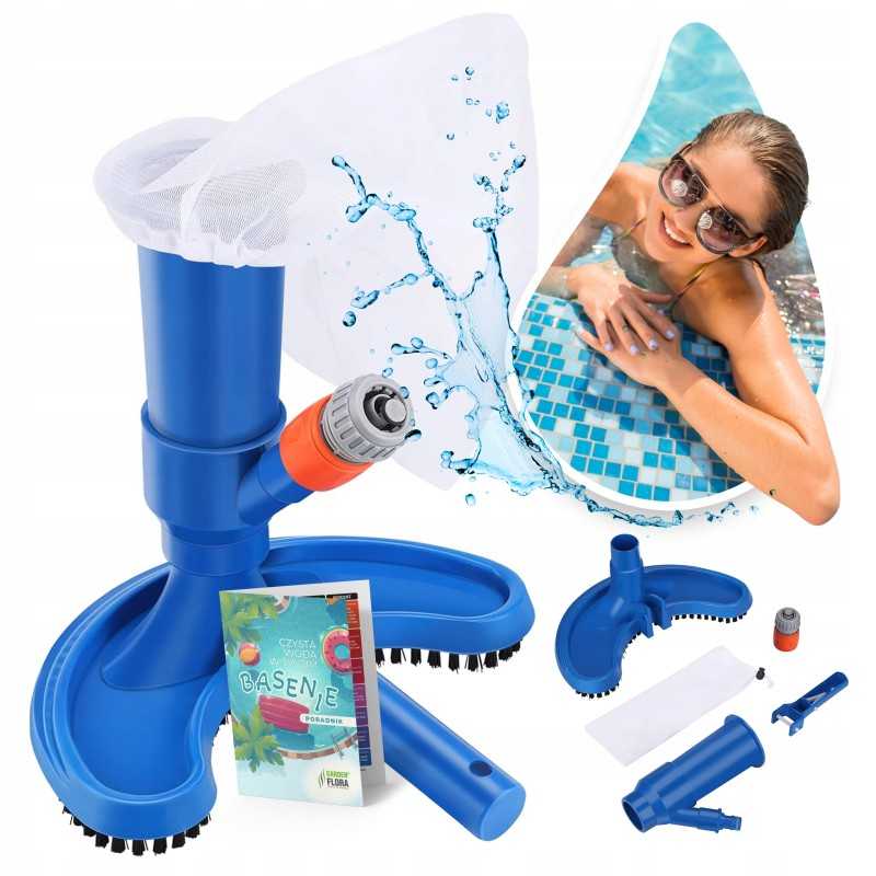 Dulkių siurblys baseino valymui tinkliniu šepečiu