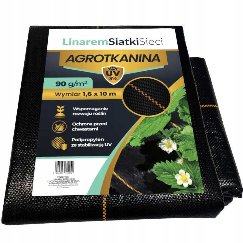 Agrotekstilė 90g/m2 juoda agrotekstilė 1,6x10m