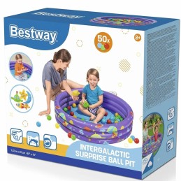 Pripučiamas baseinas, apvalus irklavimo baseinas, bestway kosminiai kamuoliai, 102 x 102 cm
