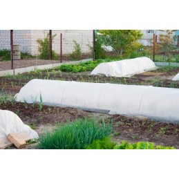 Lenkiška agrotekstilės danga, spyruoklinė, atspari šalčiui, 4,2 x 10 m, 23 g, balta, sutvirtinti kraštai