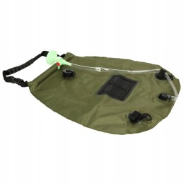 Kempingo saulės turistinis dušas 20l xxl su termometru