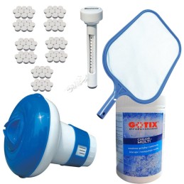 Plaukimo baseino cheminių medžiagų dozatoriaus tinklinio termometro rinkinys