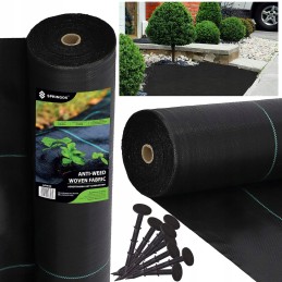 Juoda nuo piktžolių agrotekstilė 70g/m2 + tvirtinimo ankeriai 50vnt