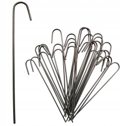 Metaliniai smeigtukai įvairių tipų agrotekstilei, agrotekstilei ir geotekstilei tvirtinti prie žemės, taip pat smeigtukai kurmių