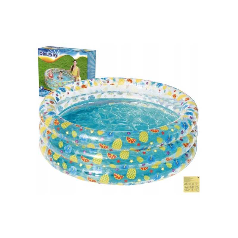 Pripučiamas baseinas vaikams, irklavimo baseinas 150x53cm bestway 51045