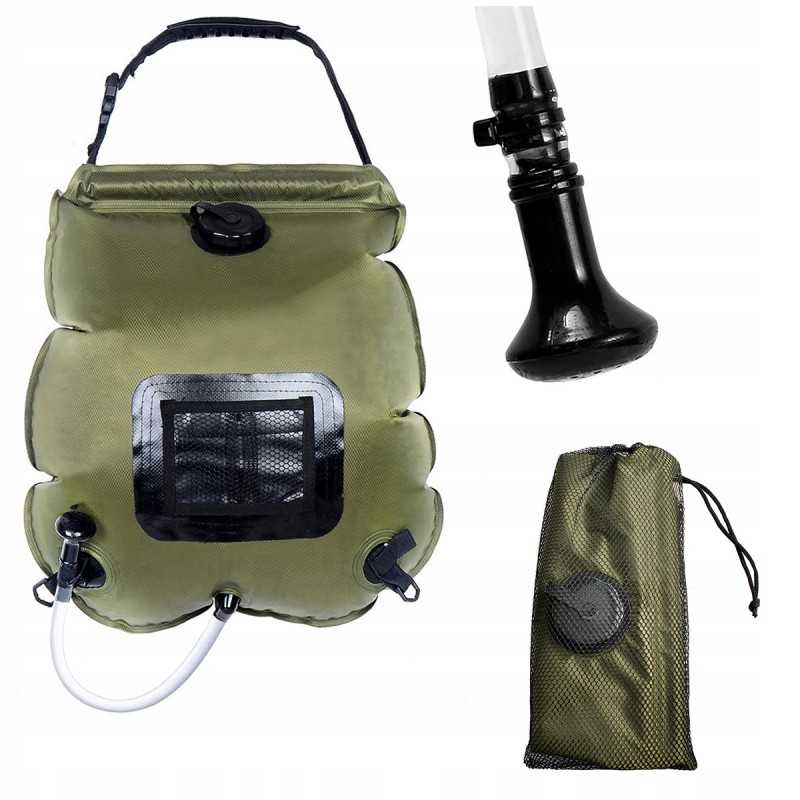 Turistinis dušas, lauko termometras, 20l, stiprus