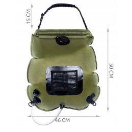 Turistinis dušas, lauko termometras, 20l, stiprus