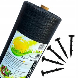 Juoda agrotekstilė Sunrise Professional UV110 + kaiščiai