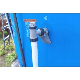 2x baseino vamzdžio atrama intex bestway baseinui su 32x38 redukcijos adapteriu