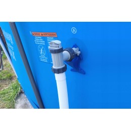 2x baseino vamzdžio atrama intex bestway baseinui su 32x38 redukcijos adapteriu