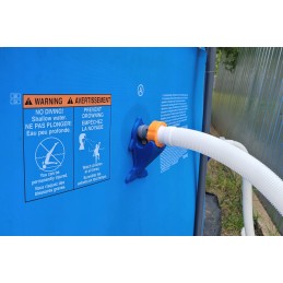 2x baseino vamzdžio atrama intex bestway baseinui su 32x38 redukcijos adapteriu