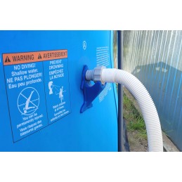 2x baseino vamzdžio atrama intex bestway baseinui su 32x38 redukcijos adapteriu