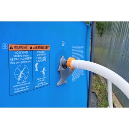 2x baseino vamzdžio atrama intex bestway baseinui su 32x38 redukcijos adapteriu