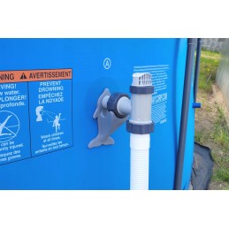 2x baseino vamzdžio atrama intex bestway baseinui su 32x38 redukcijos adapteriu