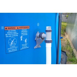 2x baseino vamzdžio atrama intex bestway baseinui su 32x38 redukcijos adapteriu