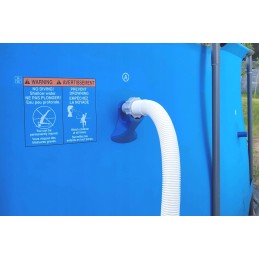 2x baseino vamzdžio atrama intex bestway baseinui su 32x38 redukcijos adapteriu