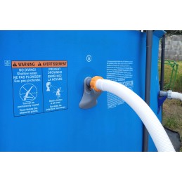 2x baseino vamzdžio atrama intex bestway baseinui su 32x38 redukcijos adapteriu