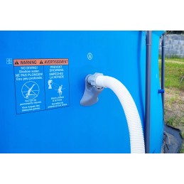 2x baseino vamzdžio atrama intex bestway baseinui su 32x38 redukcijos adapteriu