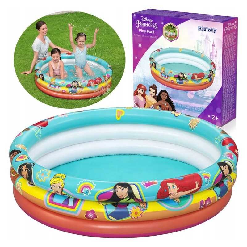 Bestway pripučiamas baseinas 122x30 cm grafinės pasakos princesės 91099